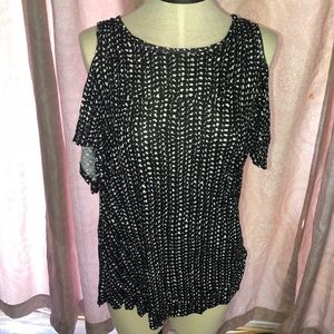 Crosby black and white blouse